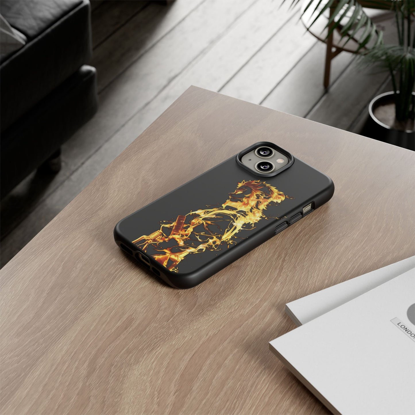 Phone Case - Demon Slayer Rengoku Flame Design Tough Case