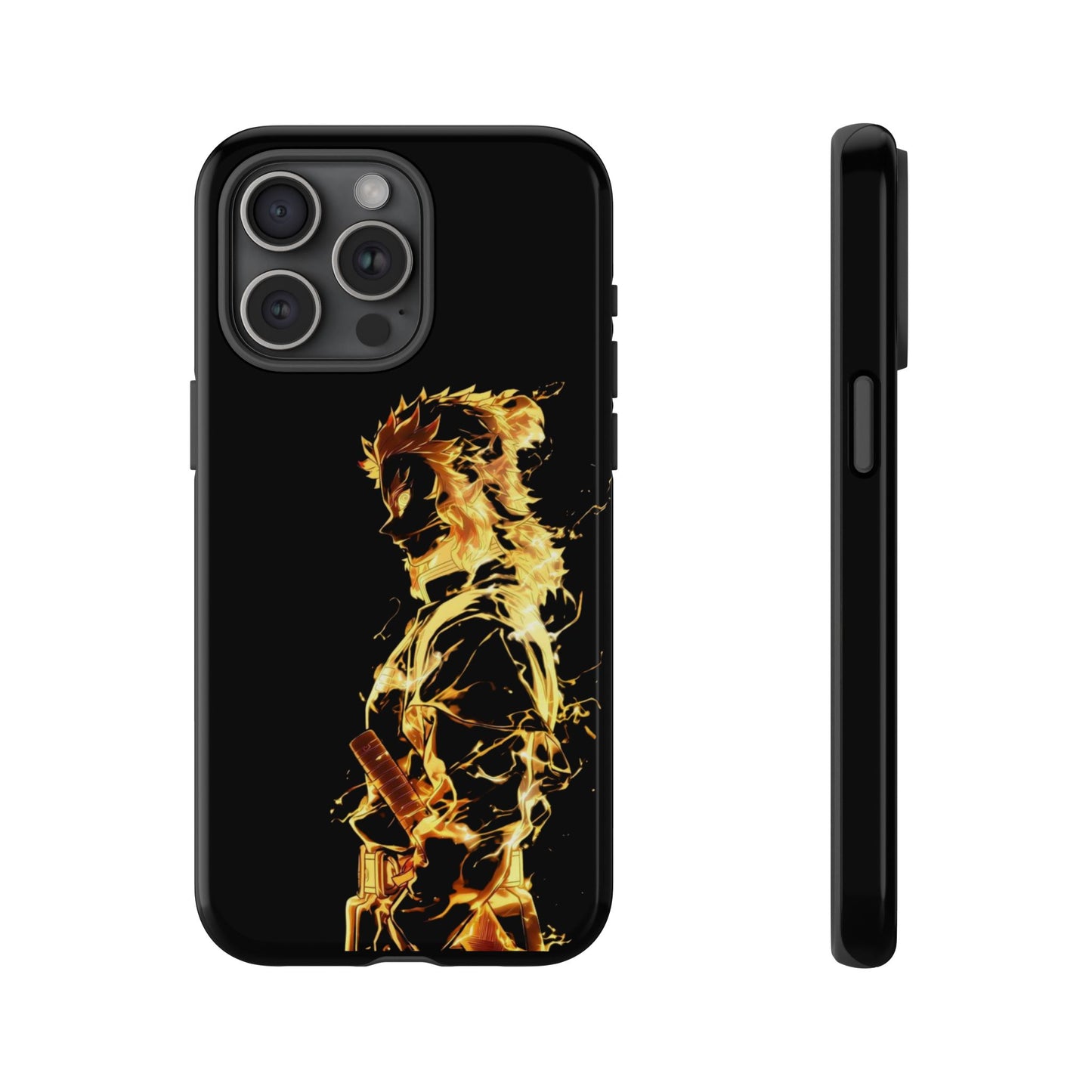 Phone Case - Demon Slayer Rengoku Flame Design Tough Case