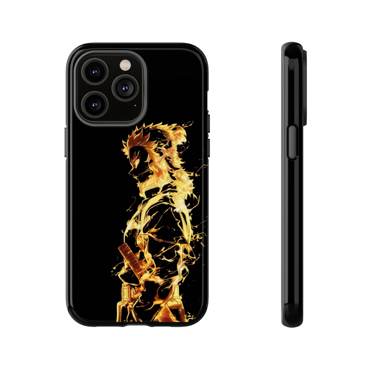 Phone Case - Demon Slayer Rengoku Flame Design Tough Case