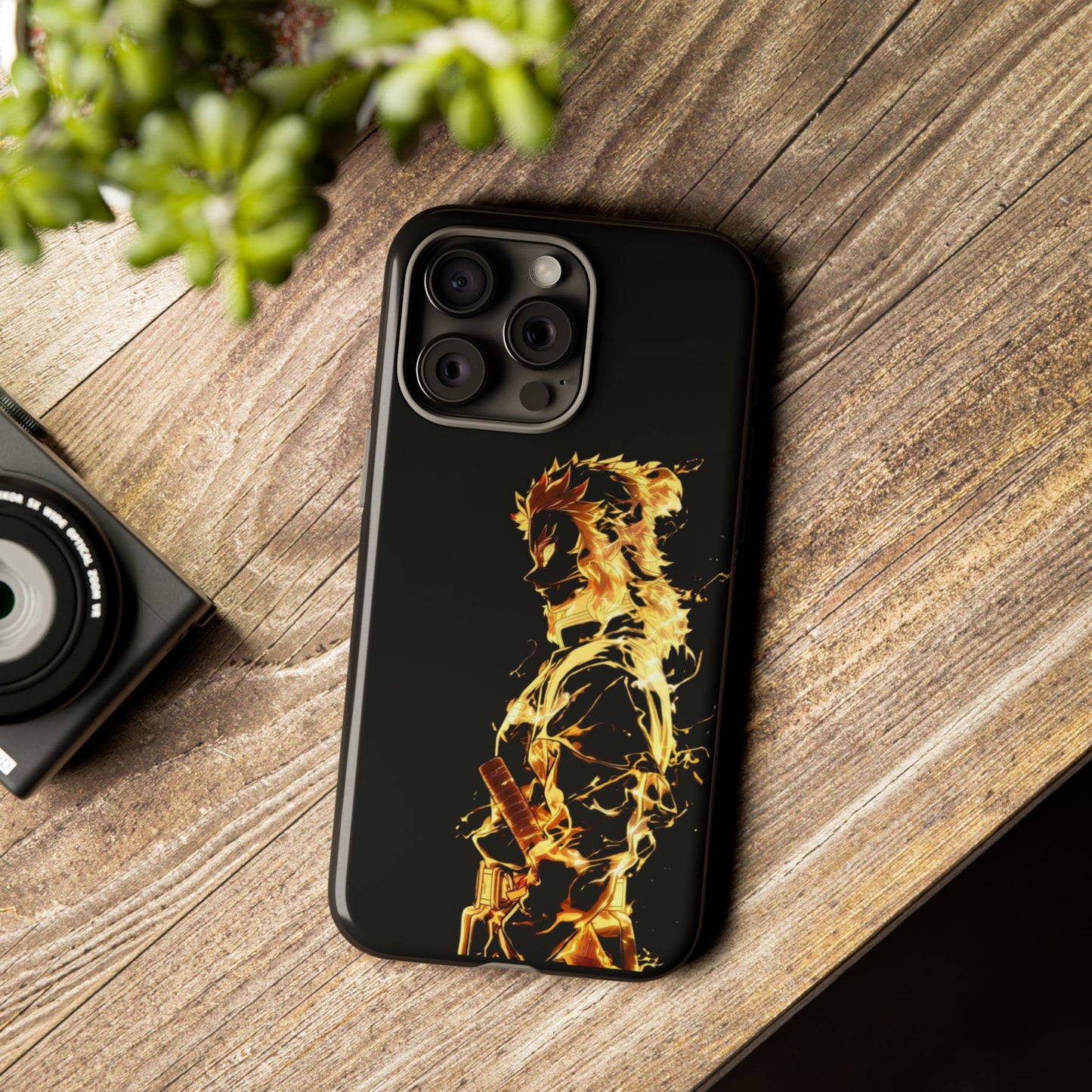 Phone Case - Demon Slayer Rengoku Flame Design Tough Case