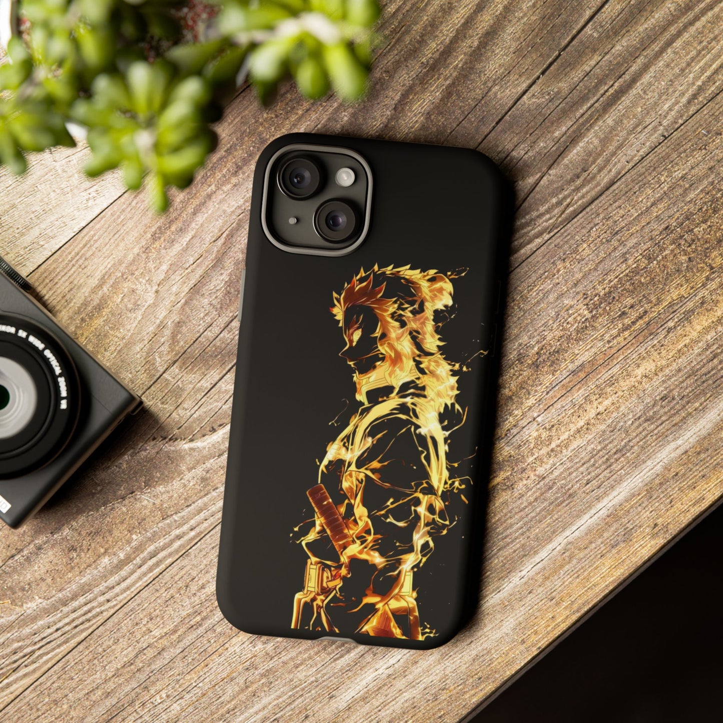 Phone Case - Demon Slayer Rengoku Flame Design Tough Case