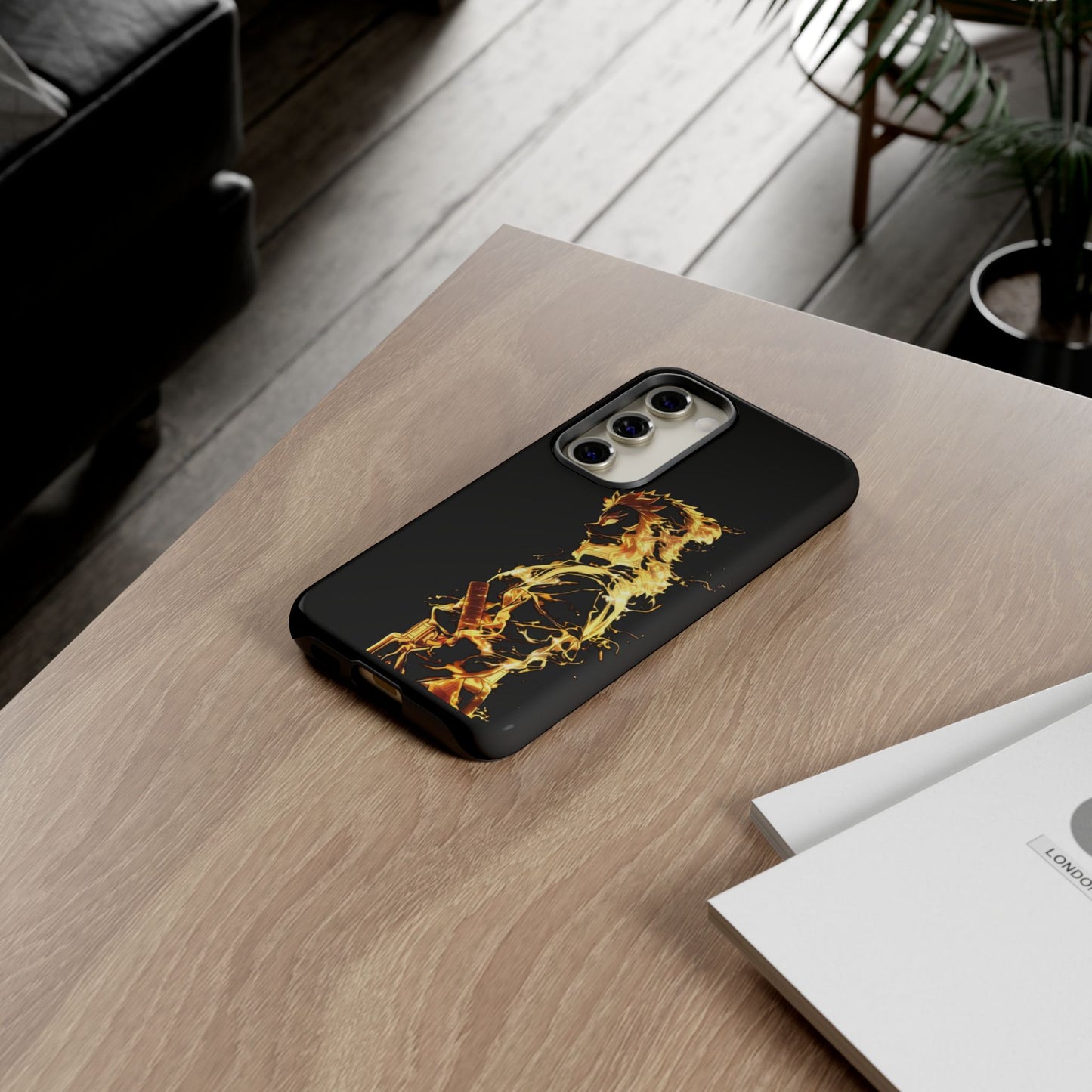 Phone Case - Demon Slayer Rengoku Flame Design Tough Case