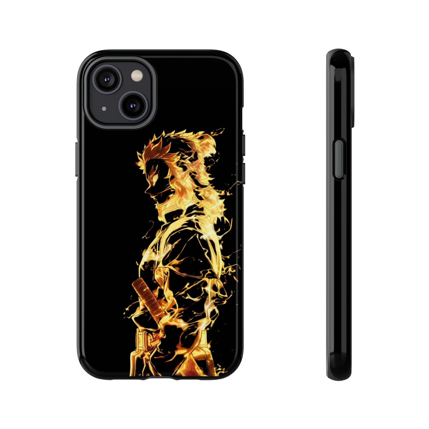 Phone Case - Demon Slayer Rengoku Flame Design Tough Case