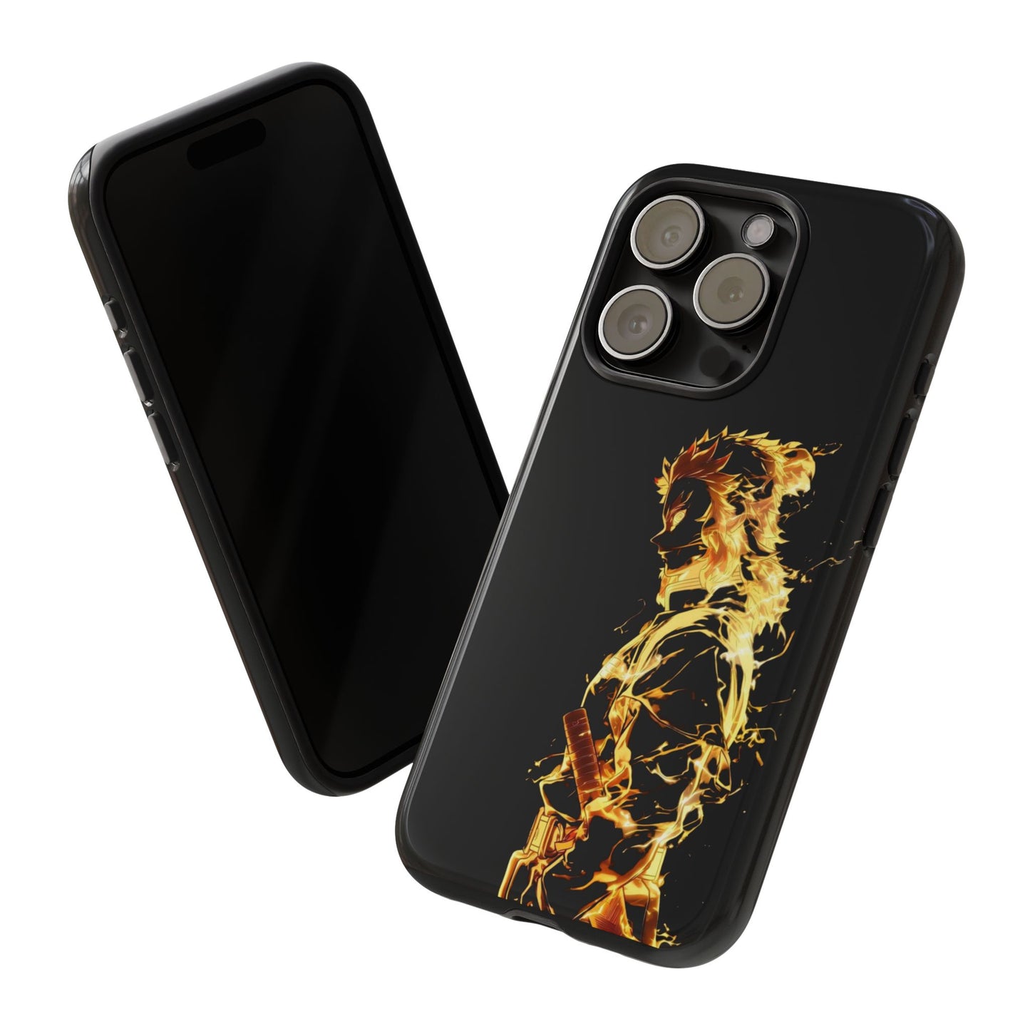 Phone Case - Demon Slayer Rengoku Flame Design Tough Case