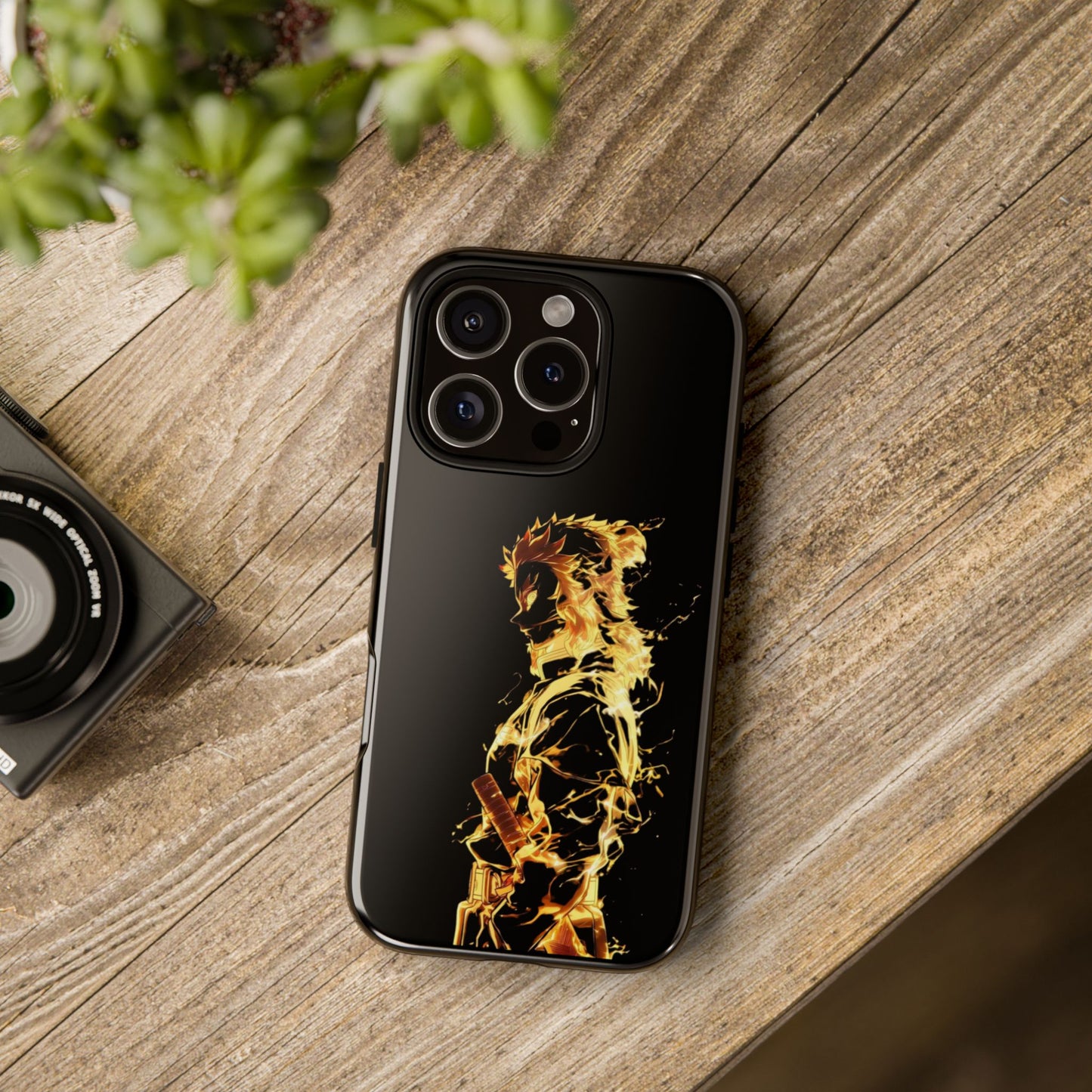 Phone Case - Demon Slayer Rengoku Flame Design Tough Case