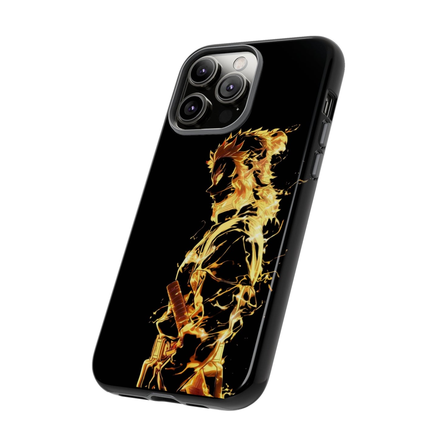 Phone Case - Demon Slayer Rengoku Flame Design Tough Case