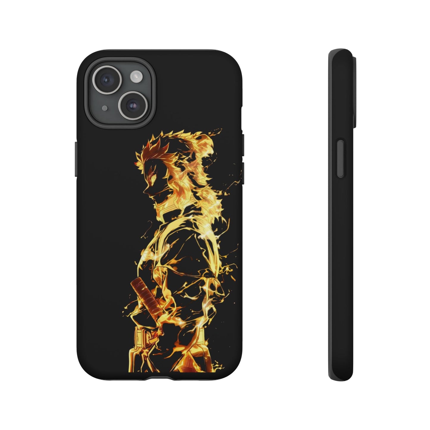 Phone Case - Demon Slayer Rengoku Flame Design Tough Case